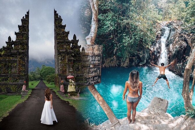 All Inclusive : Jumping Sliding at Aling- Aling Waterfall - Handara Gate - Lunch - The full day route: other waterfalls, coffee plantation, and lunch
