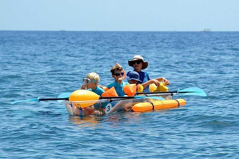 Bali/Amed: Transparent Kayak Experience - On the Water for Your 360 View: Corals, Fish, and Turtle Spotting