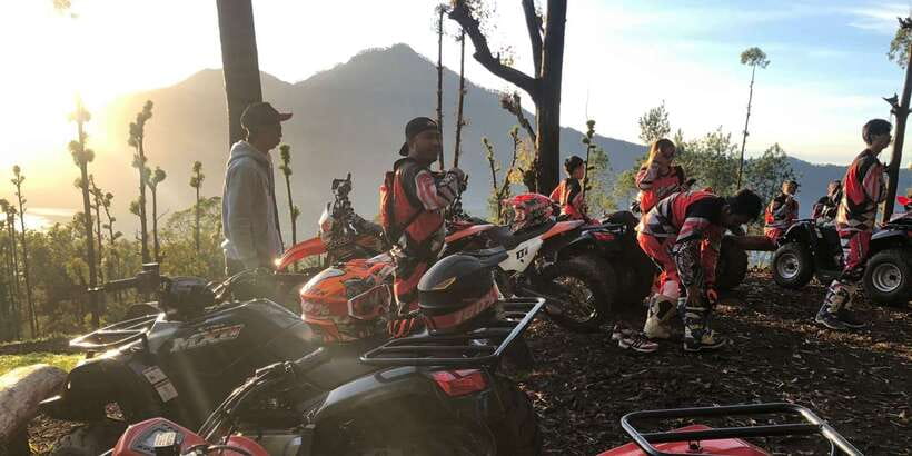 Bali: ATV Batur Sunrise, Lava, Pine Forest and Hot Spring - Riding the ATV toward sunrise: fun, but treat it like real driving