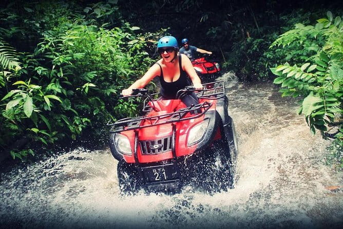 Bali ATV Ride Ubud Waterfall,RiceField,River,Kingkong-Temple cave - Temple caves and statues: Kingkong and Legong, plus Ganesh art