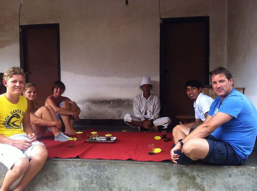 Bali Downhill Cultural Cycling Tour - The Priest Compound Visit: Coffee, Conversation, and Family Structure