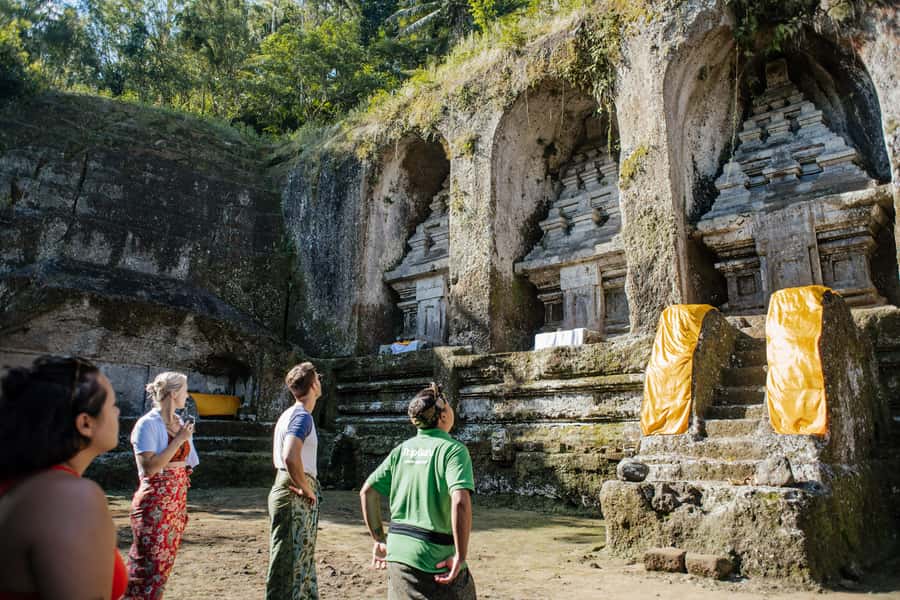 Bali: Hidden Canyon, Waterfall & Temples Small Group Tour - Tegenungan Waterfall: 100+ steps, big views, and crowd reality