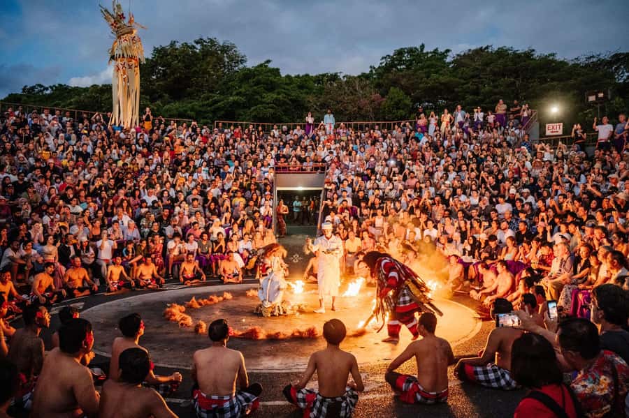 Bali: Padang Beach, Uluwatu Kecak Fire Dance, & Suluban Tour - Padang Padang Beach: Swim Time, Photo Stops, and Cliffside Vibes