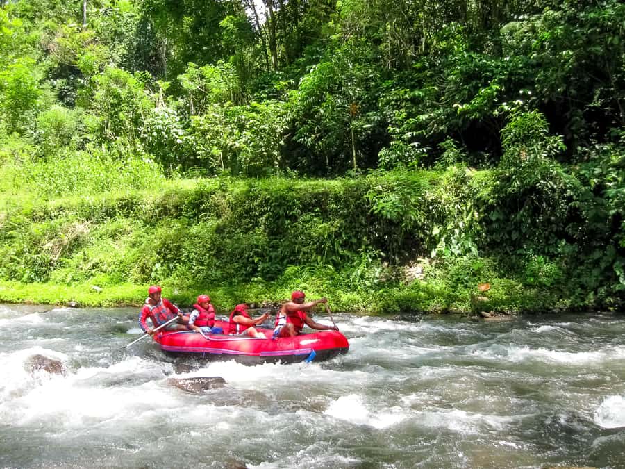 Bali: Telaga Waja White Water River Guided Rafting & Lunch - Lunch buffet and showers: why this included part is a big deal