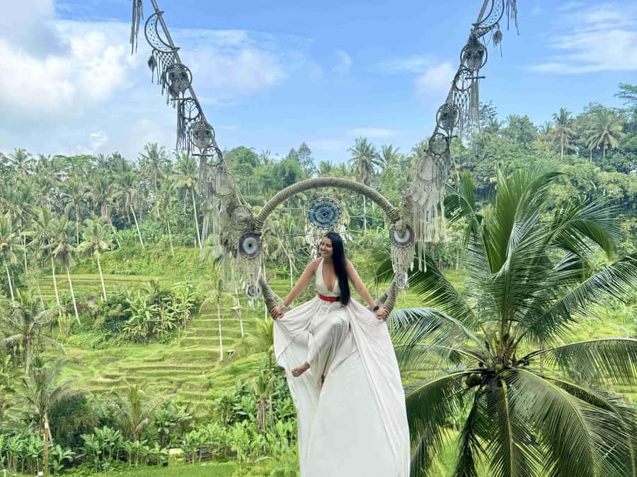 Bali/Ubud: Swing, Zipline & SkyBike Rice Terrace Adventure - The rice-terrace walk: the part you will remember later