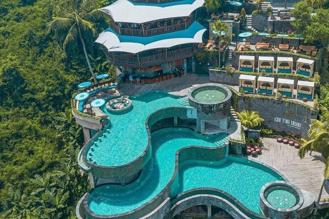 CRETYA Ubud infinity Pool + Hidden Water fall + Water Temple Tour - Manuaba Waterfall: getting wet, with a route that feels more local