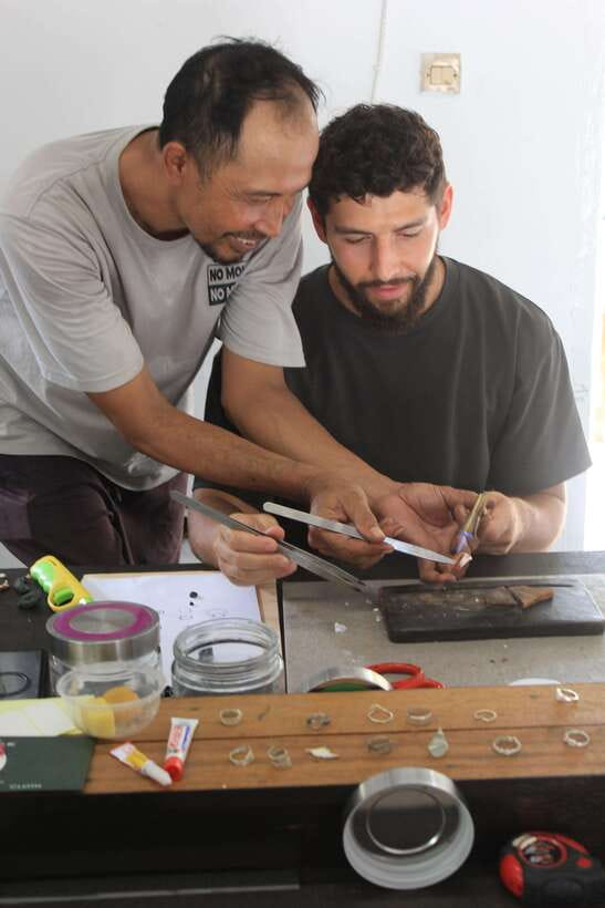 Gili Air: kaktus silver jewellery making class - Add-ons like gold plating: a nice upgrade if it is offered
