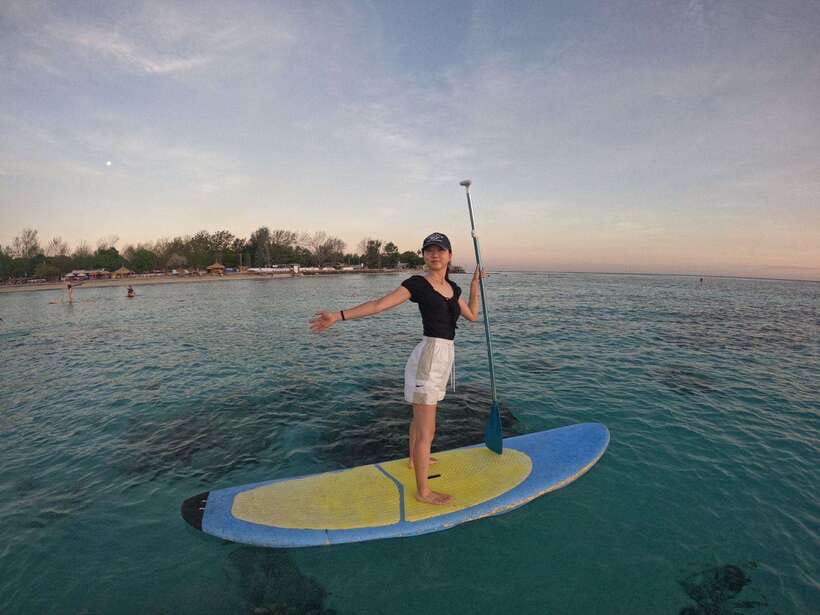 Gili sunrise stand-up paddle boarding (drone photoshoot) - Why sunrise SUP on the Gili Islands feels different