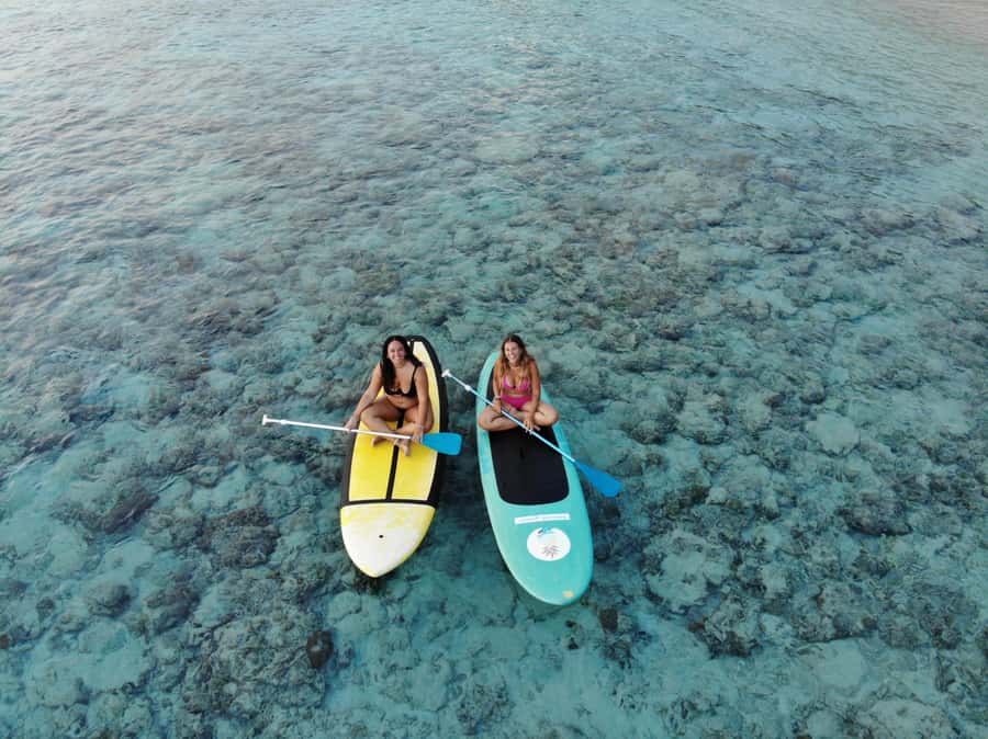 Gili SUP Or Kayak With Drone Shoot . Daylight Or Sunrise - SUP or Kayak on Gili Trawangan With Drone Footage