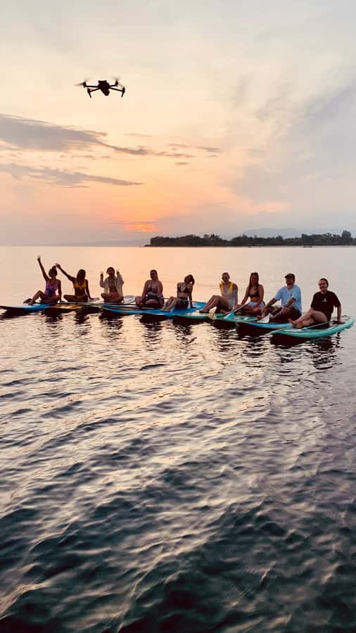 Gili SUP Or Kayak With Drone Shoot . Daylight Or Sunrise - What the Drone Shoot Adds, and What You Should Confirm