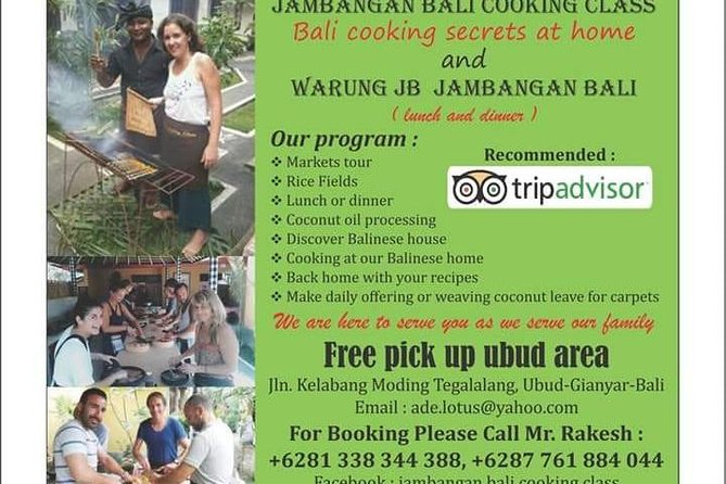 Jambangan Bali Cooking Class - Rice Farmer Views and the Daily Rhythm of Bali