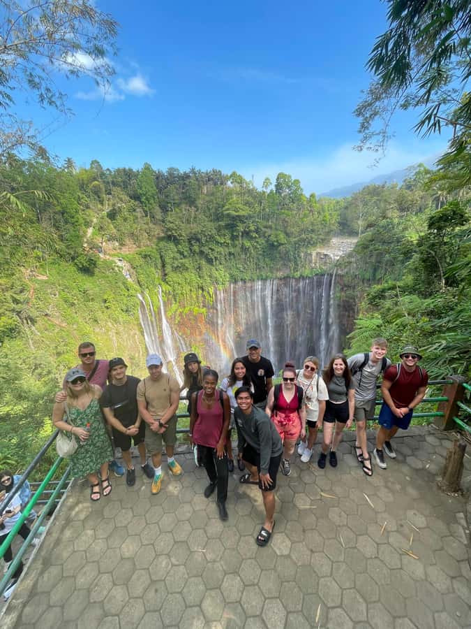 Malang: 3D2N Tumpak Sewu Bromo Ijen Bali in one go! - Tumpak Sewu Waterfall Morning: Panorama, Goa Tetes, And Getting Wet