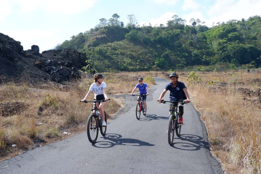 Mount Batur: Black Lava Cycling Tour w/ Natural Hot Spring - Cycling the black lava: the real terrain and the fitness reality