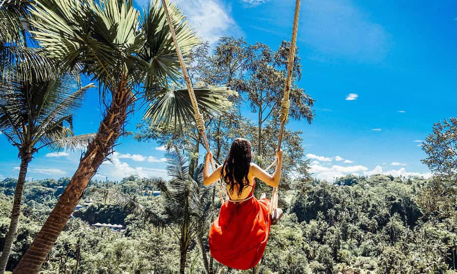 Private Full-Day Tour to the Real Bali Swing and Ubud - Kanto Lampo Waterfall: wading time in the jungle, not a quick stop