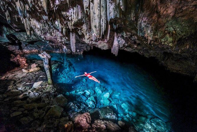 Rangko Cave & Beach Snorkeling Half Day Sharing Trip Labuan Bajo - Stop 1: Rangko Cave swim, what it feels like and what to watch for