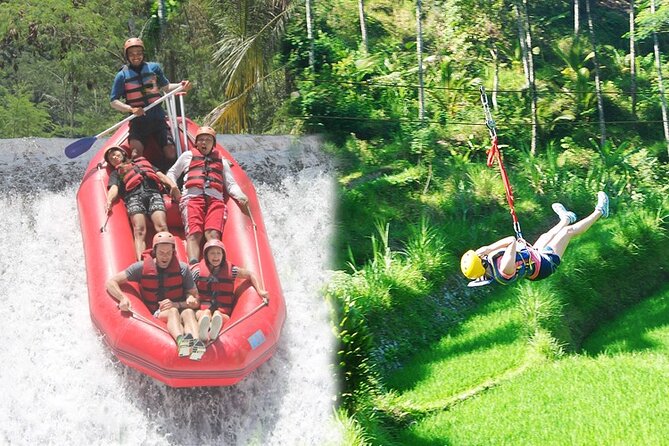 Telaga Waja River Rafting Bali & Zipline (Less Stairs) - Mid-Raft Waterfall Photos and the Zipline Moment