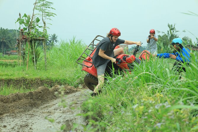 Ubud ATV Quad Bike through river, Jungle, waterfall & rice fields - Where it starts: gearing up at Dadi Bali Adventures