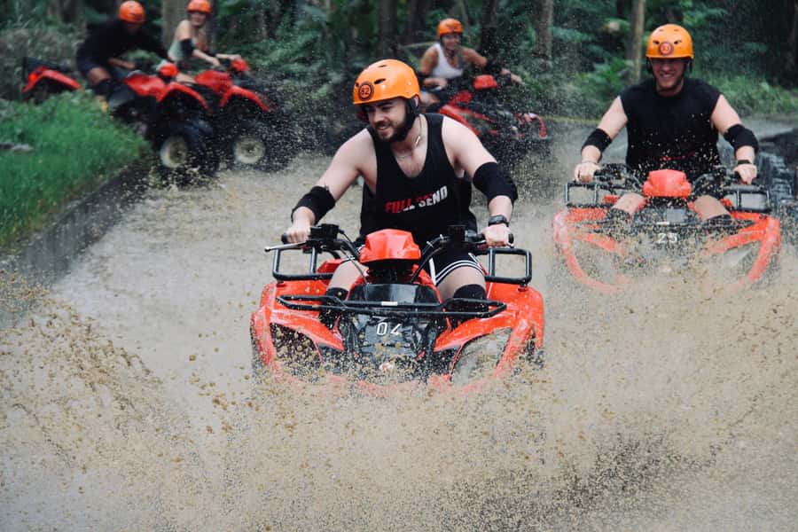 Ubud: ATV Quad Biking, Temple & Tibumana Waterfall Tour - Safety gear, lockers, showers, and why it matters in the rain