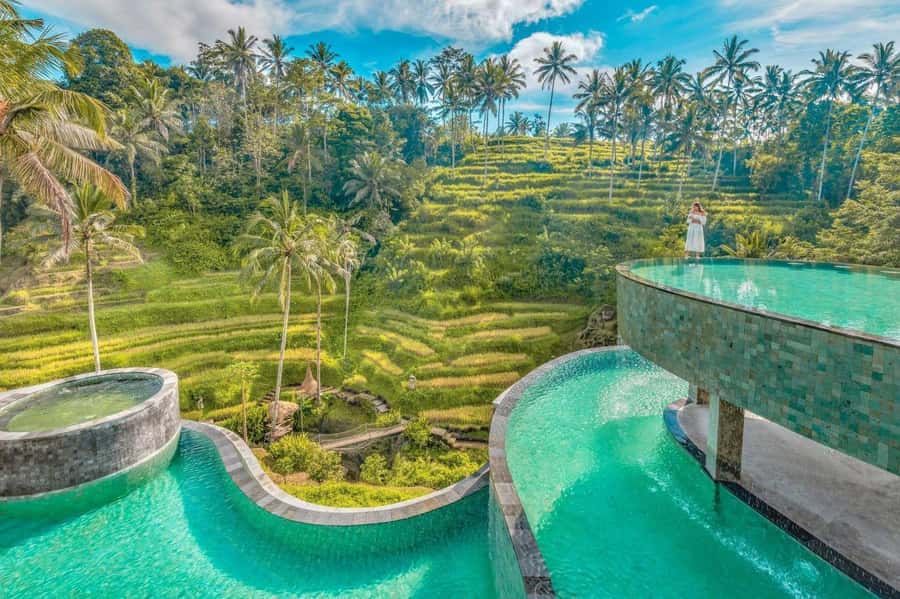 Ubud: Cretya Infinity Pool, Hidden Waterfall & Water Temple - Pura Gunung Kawi Sebatu (Sebatu Water Temple) and why the timing matters
