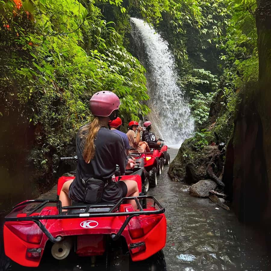 Ubud: Jungle, Waterfall, and Tunnel ATV Tour & Lunch Options - Entering the forest, canals, mud, and the parts that test your nerves
