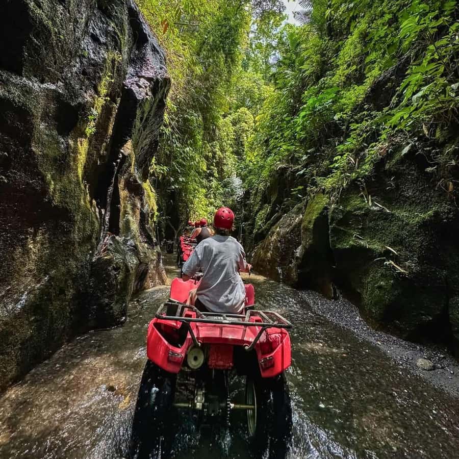 Ubud: Jungle, Waterfall, and Tunnel ATV Tour & Lunch Options - Driving under the waterfall: how to prepare for getting wet