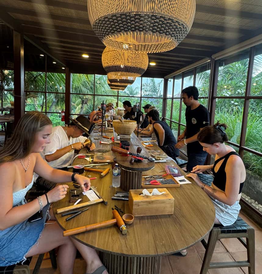 Ubud: Silver Jewelry Making Class with Pool Access - What you create, and how the silver allotment works