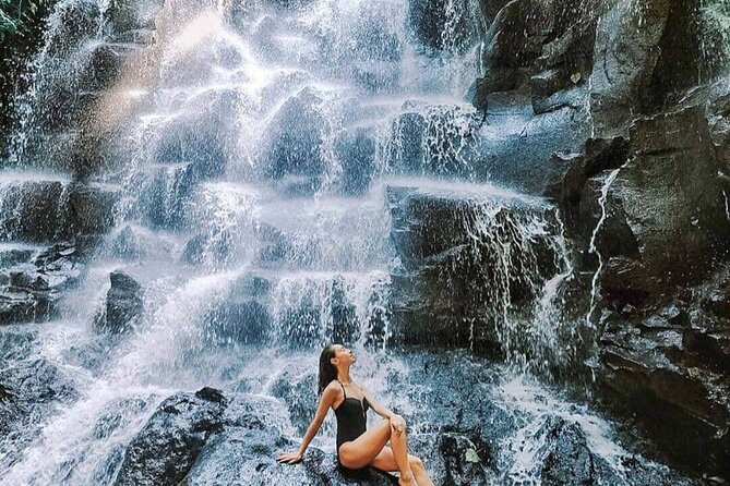 Ubud Waterfalls, Rice Terrace & Jungle Swing - Private Tour - Stop 1: Kanto Lampo Waterfall and its photogenic rock tiers