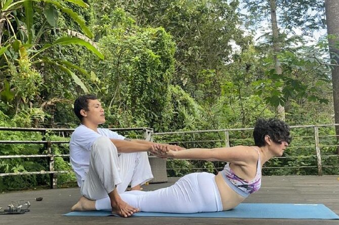 Ubud yoga, rice terrace walk and floating Breakfast tour - Price and value at $25 for pickup, tickets, yoga, and breakfast